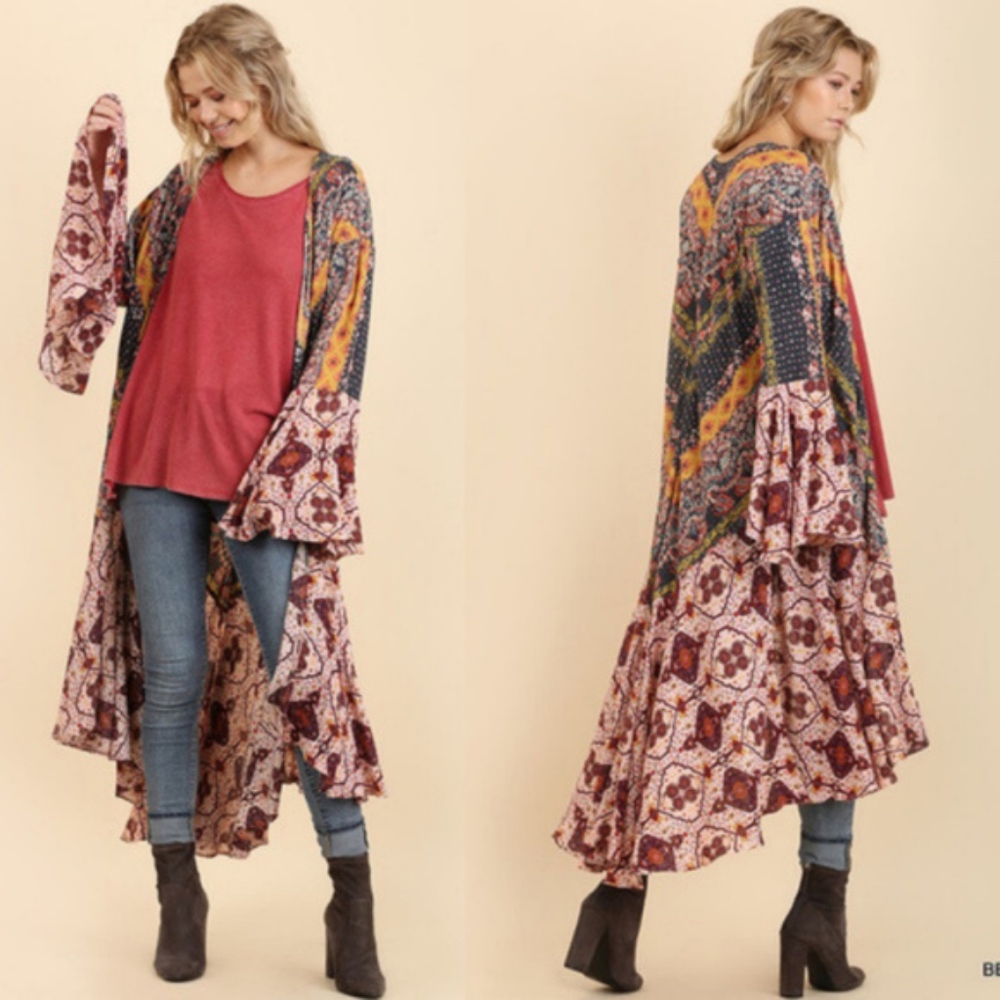 WANDERLUST Boho Kimono Cardigan - Picture 2 of 2